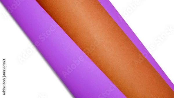 Fototapeta Multicolor cardboard paper kept on white background