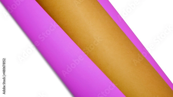 Fototapeta Multicolor cardboard paper kept on white background