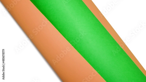 Fototapeta Multicolor cardboard paper kept on white background