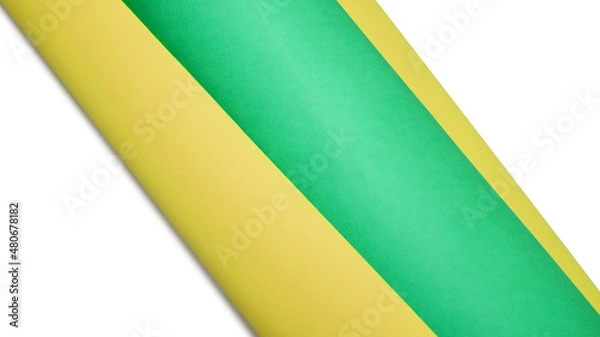 Fototapeta Multicolor cardboard paper kept on white background