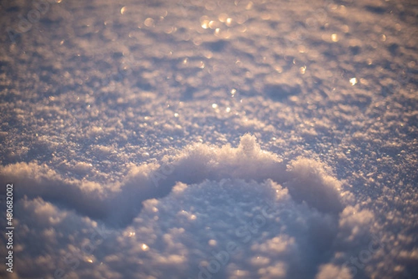 Fototapeta bokeh effect on snow