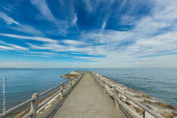 Obraz 地平線と海