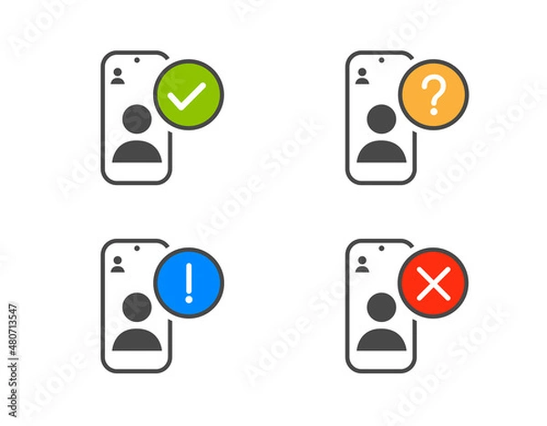 Fototapeta Mobile Smartphone Live Video Problem Colors Round