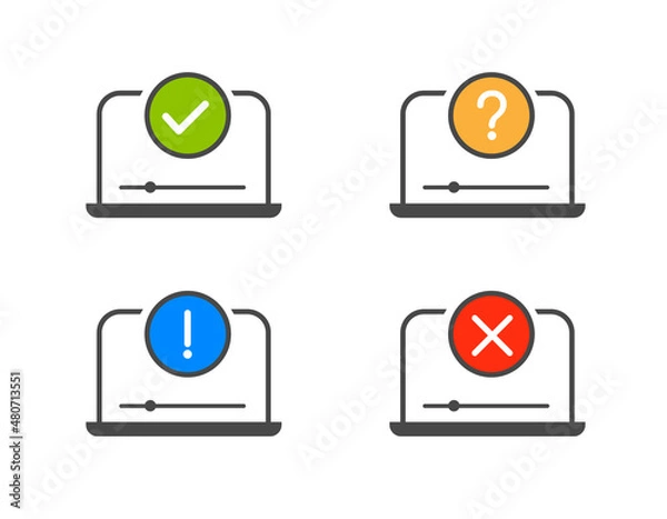 Fototapeta Desktop E-Learning Video Problem Colors Round