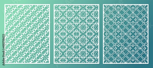 Obraz seamless die cut decorative pattern template