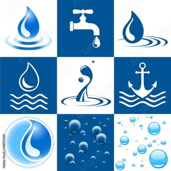 Obraz Icon Set - Wasser