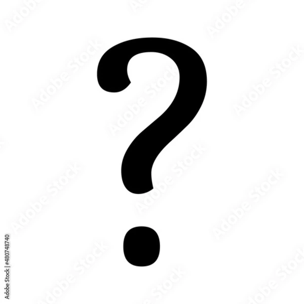 Fototapeta Question icon mark, help or ask bubble graphic symbol, web faq vector illustration