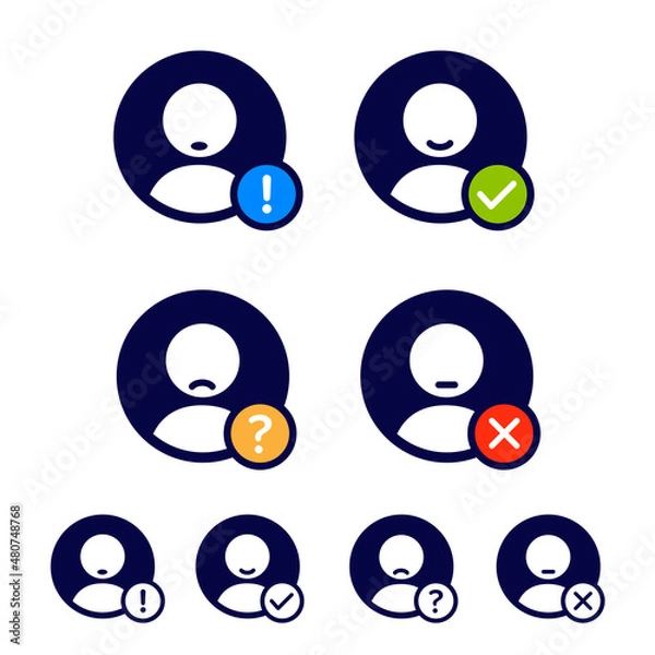 Fototapeta Icons Persons Indicator Valid Refus Ask Error