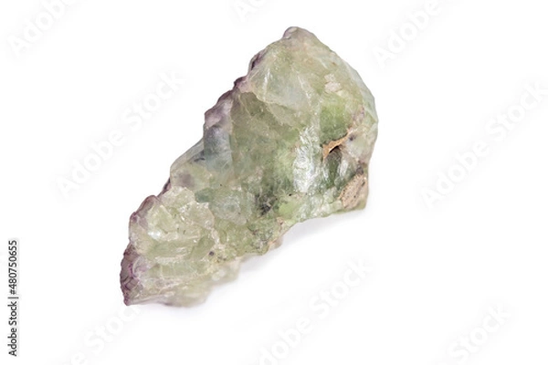 Fototapeta Purple Crystal Stone macromineral. crystals of amethyst quartz druze isolated on a white background.