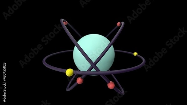 Obraz atom visualization volumetric minimal 3d render