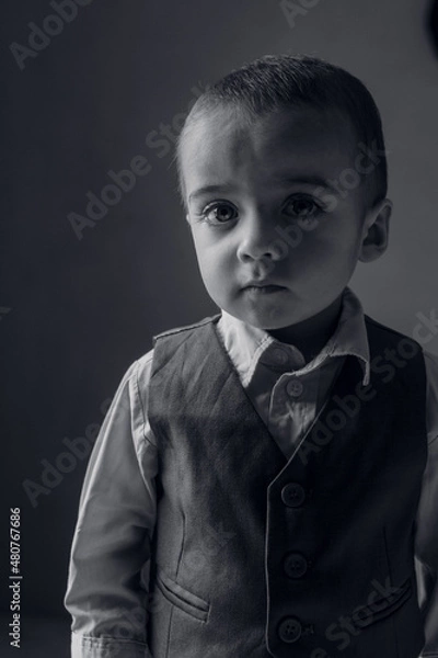 Fototapeta elegant diplomatic boy portrait