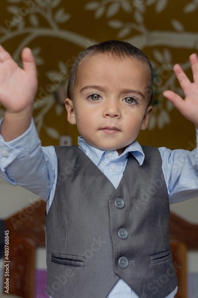 Fototapeta elegant diplomatic boy portrait