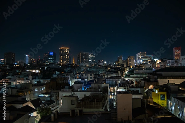 Fototapeta 原宿の夜の風景