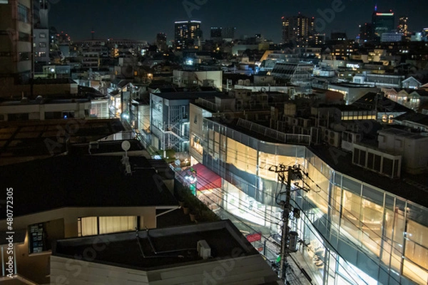 Fototapeta 原宿の夜の風景