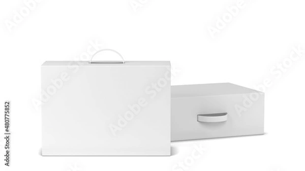 Fototapeta Blank packaging box with handle