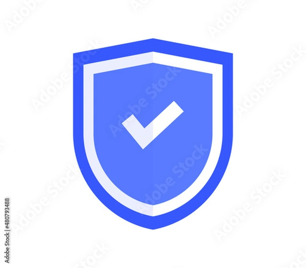 Obraz Guarantee and privacy badge flat vector illustration.