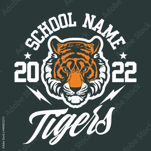 Obraz Tiger head mascot logo design vector with modern illustration concept style for badge, emblem and tshirt printing.