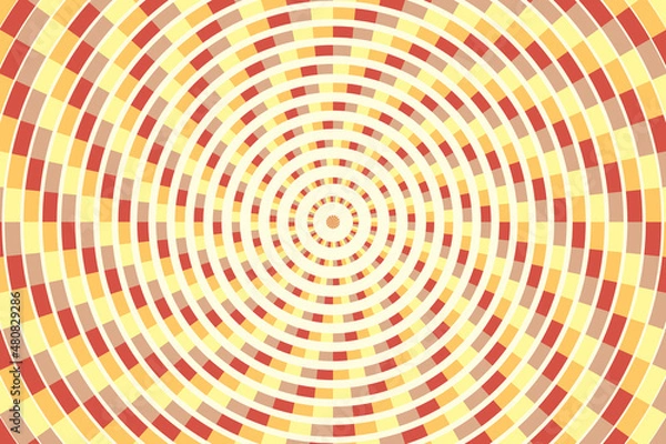 Fototapeta Vector abstract vortex background. Simple illustration with optical illusion, op art.