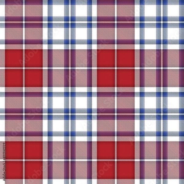 Fototapeta Red Ombre Plaid textured Seamless Pattern