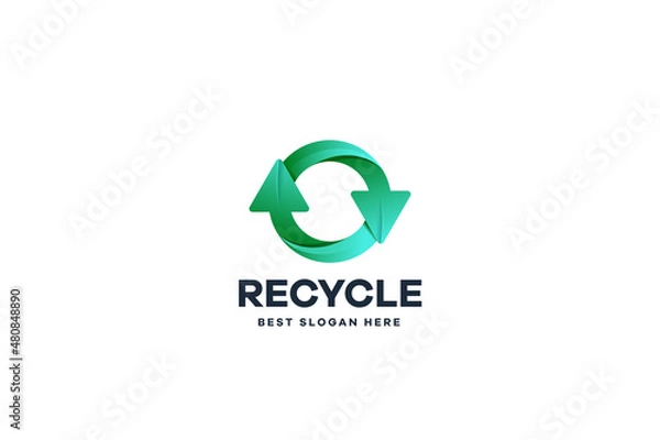 Obraz Letter O Recycle Gradient Business Logo Template