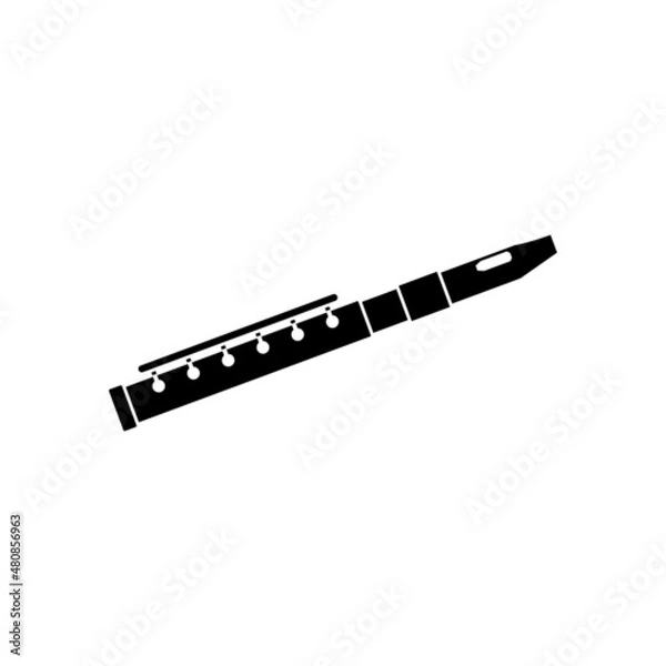 Fototapeta Flute icon design template vector isolated