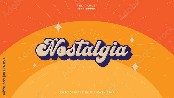 Obraz Nostalgia Retro Style Editable Text Effect