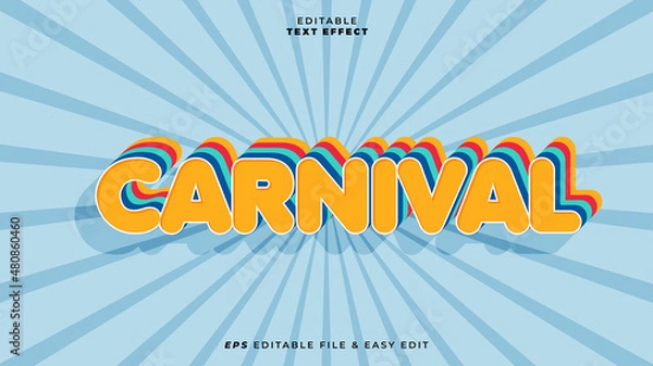 Obraz Happy Carnival Editable Text Effect