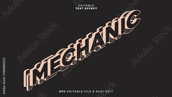 Obraz Mechanic 3D Editable Text Effect