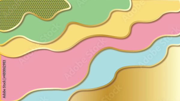 Fototapeta colorful gold layer pattern background