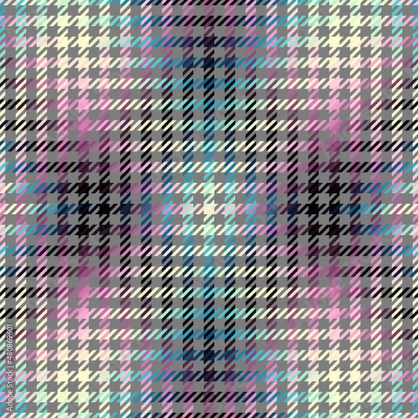 Fototapeta Houndstooth plaid geometric overlay style pattern. Vector image.