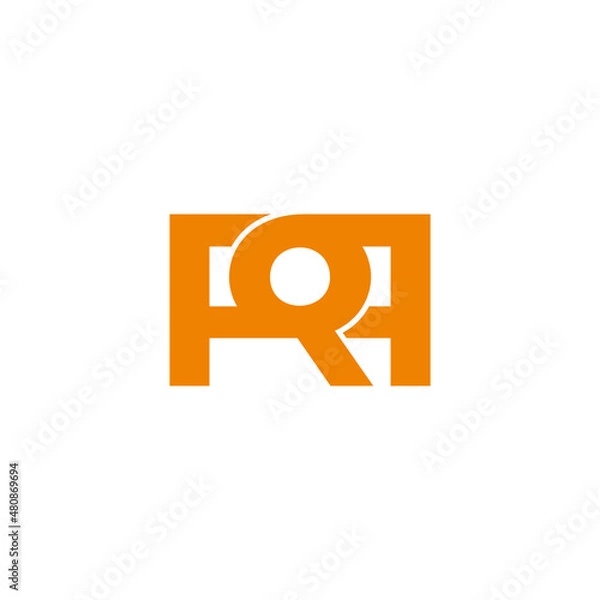 Fototapeta letter rp simple linked abstract logo vector