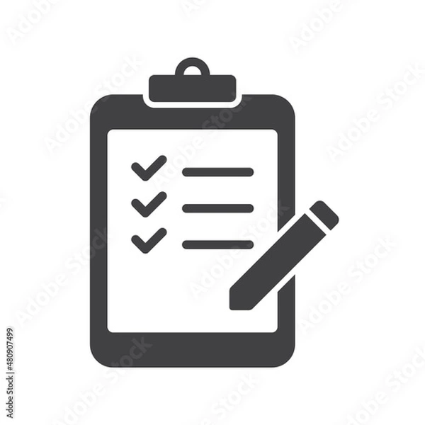 Fototapeta clipboard vector icon isolated on white background. clipboard stock vector illustration for web, mobile app and ui design