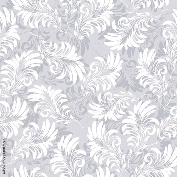 Obraz Floral pattern. Seamless graphic vector background. Ornament for fabric, wall-paper, packing.