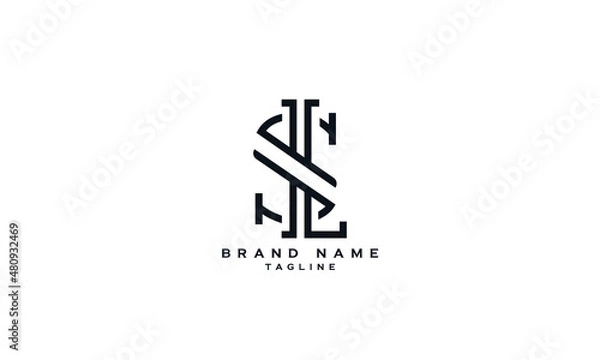 Fototapeta SL, LS, Abstract initial monogram letter alphabet logo design