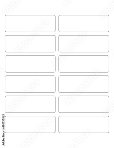 Fototapeta Rectangular Vector Templates - Blank Labels