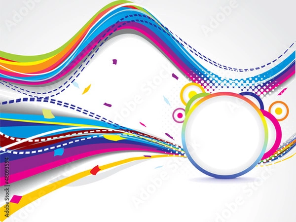 Obraz abstract colorfull wave background