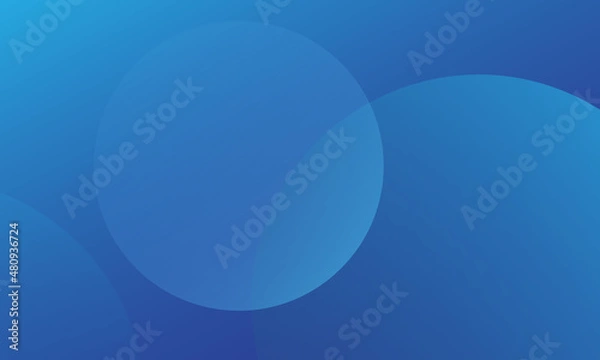 Fototapeta Abstract blue background with circles. Vector illustration