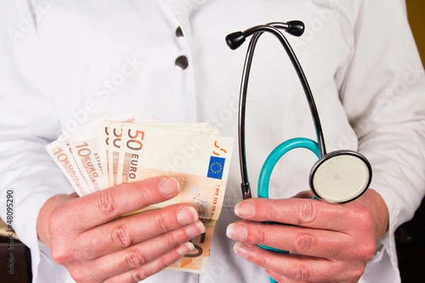 Obraz arzt mit stethoskop