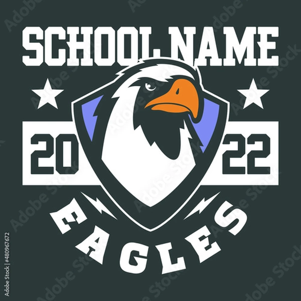 Obraz Eagle mascot logo design vector with modern illustration concept style for badge, emblem and tshirt printing.