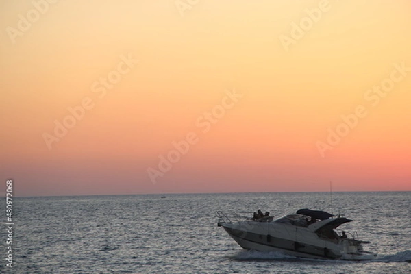 Obraz boat at sunset