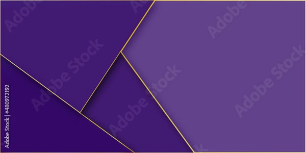 Fototapeta abstract background vector abstract blue background with lines and abstract background illustration Diagonal pattern of paper in purple and black showdo with golden lines color background.