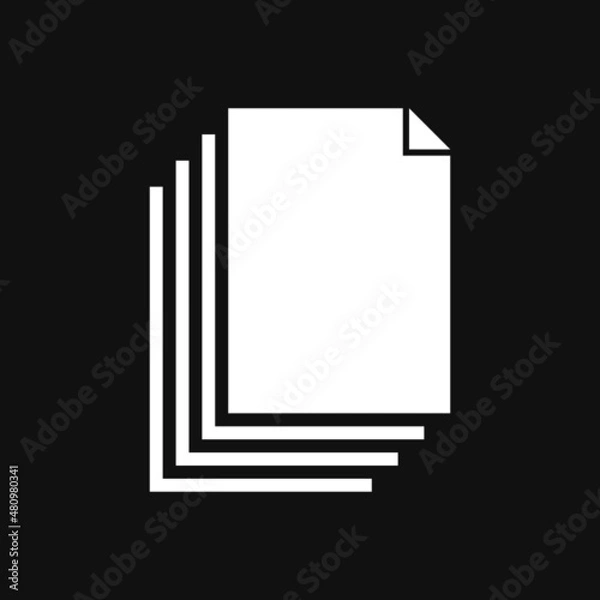 Fototapeta Stacked file icon on grey background