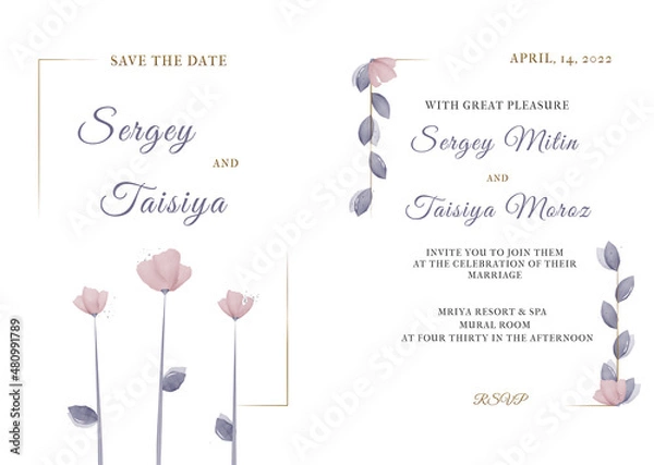 Obraz Wedding card invitation