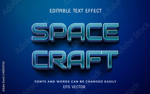 Obraz Futuristic space craft 3d editable text effect