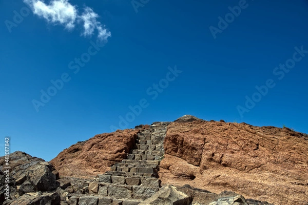 Obraz the way to the east coast of sao lourenco, Madeira, Portugal