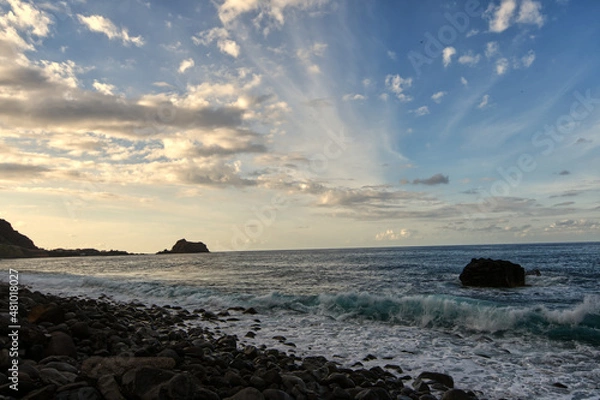 Obraz dreamy evening in ponta do sol, Madeira, Portugal