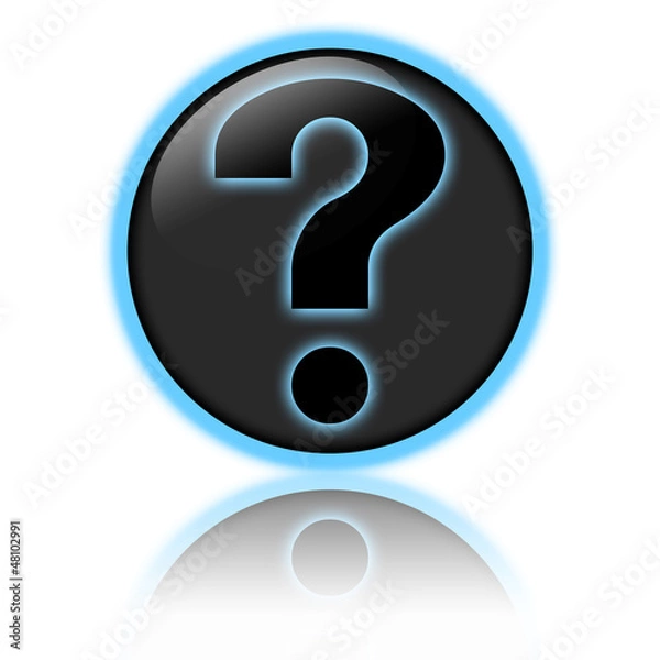 Obraz Question mark glowing logo
