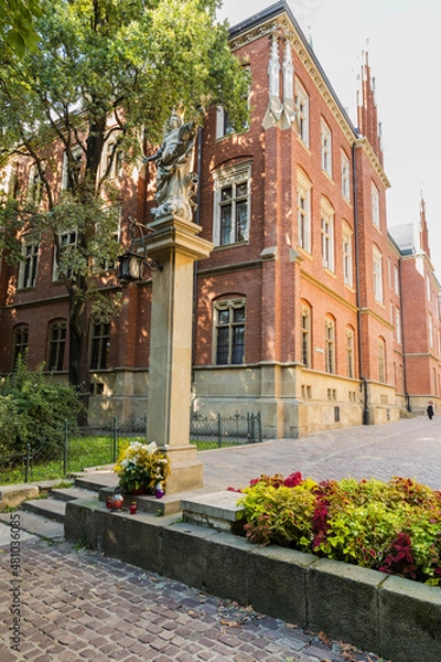 Fototapeta  Brick buildings of the Jagiellonian University in Krakow, Poland