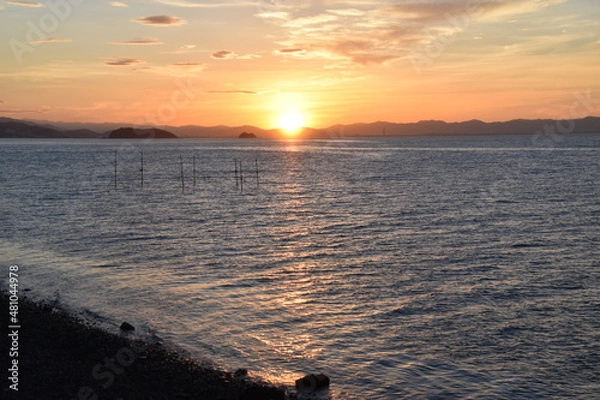 Obraz 水面にキラメク光