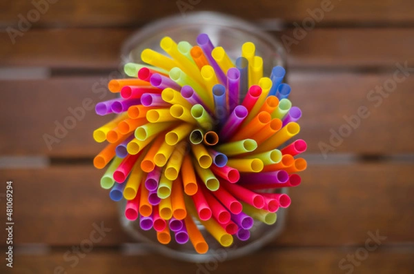 Obraz colorful straws